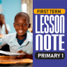 FIRST TERM LESSON NOTES FOR PRIMARY 1