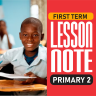 FIRST TERM LESSON NOTES FOR PRIMARY 2