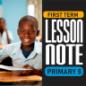 FIRST TERM LESSON NOTES FOR PRIMARY 5